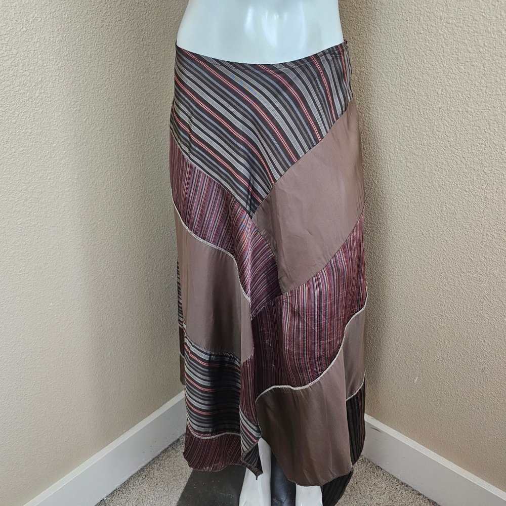 DECA Modele Depose Jupe Clementine T3 Patch Work Asymmetrical Hen Skirt~L